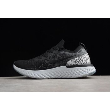 Nike Epic React Flyknit Black Gray White and WoSize Running Shoes AQ0067-991 Shoes